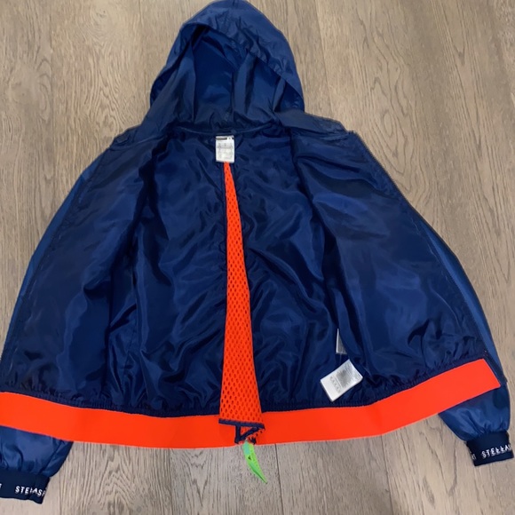 ADIDAS STELLASPORT Zip-Up Jacket. US S. Blue/Orange. - Picture 3 of 5
